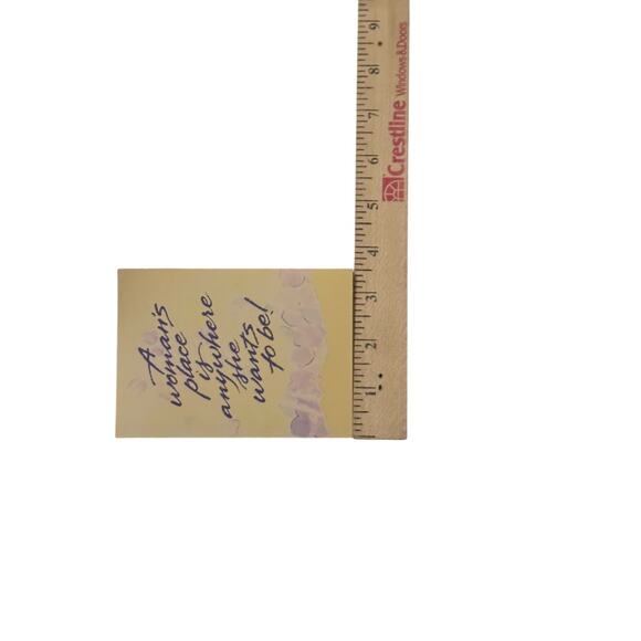 Vintage American Greetings Feminist Note Cards Set of 5 “A Woman’s Place” Quote - Picture 7 of 7